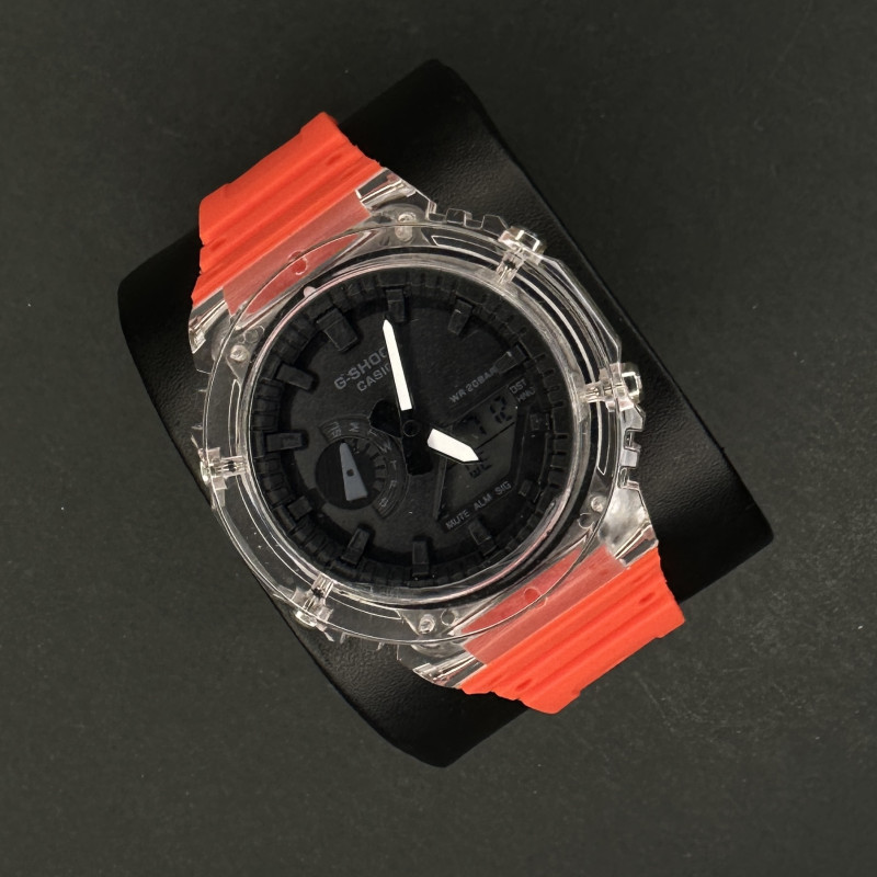 جیشاک 2100 کد(24) قاب شفاف بند قرمز